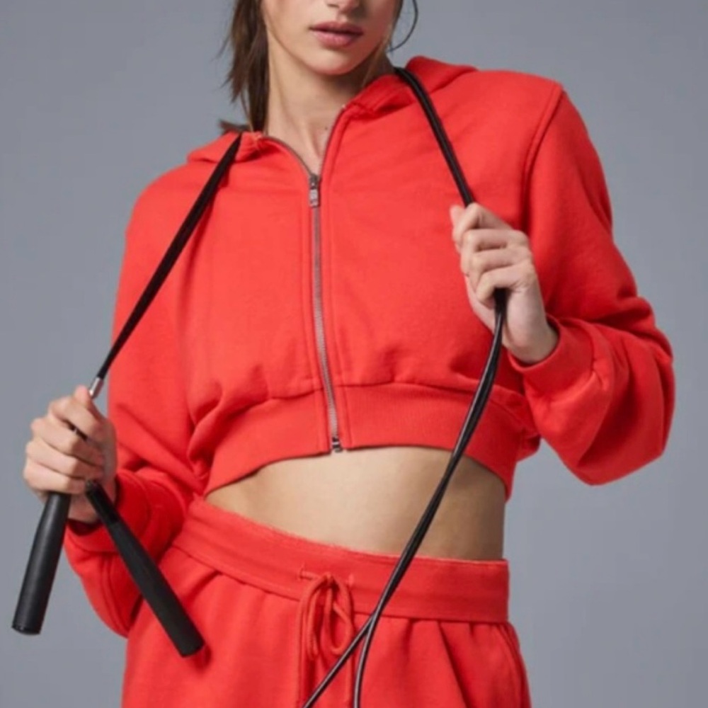 Alo yoga sweet escape red hot summer jacket - Picture 6 of 11